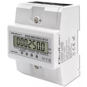 Three-phase electronic meter QOLTEC 50992 400V 100A