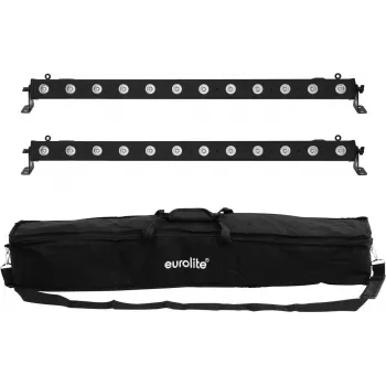 LED bar set EUROLITE 2x LED BAR-12 QCL RGBA with soft-bag – 2 units, QCL RGBA LEDs