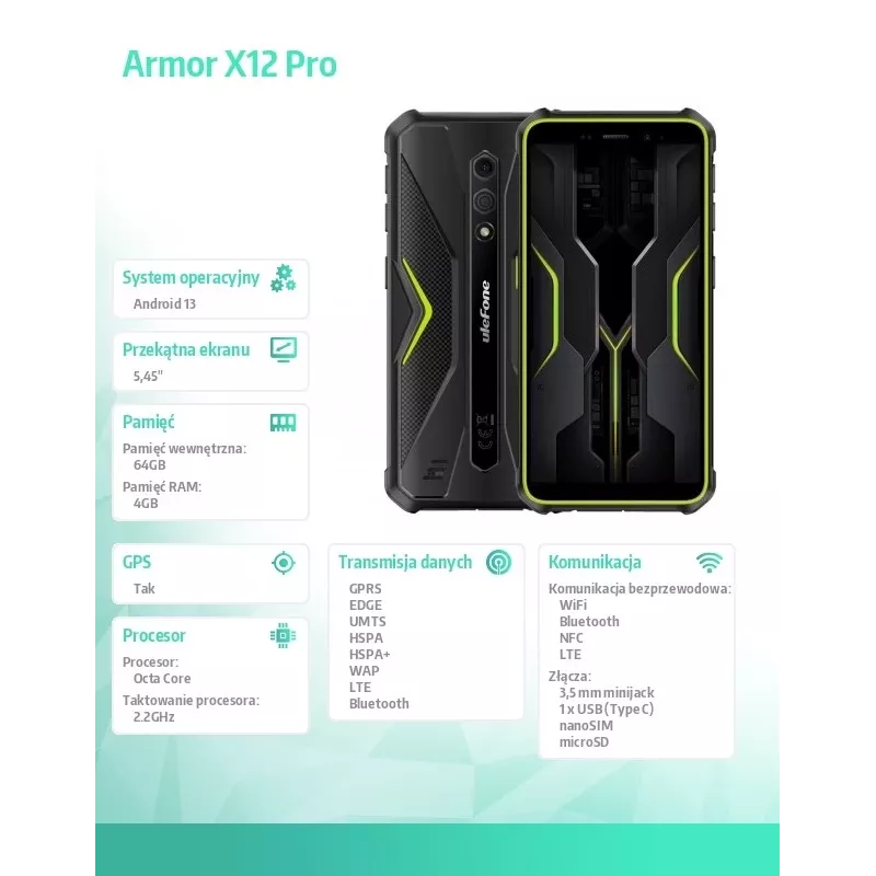 Smartphone Ulefone Armor X12 3GB/32GB no charger
