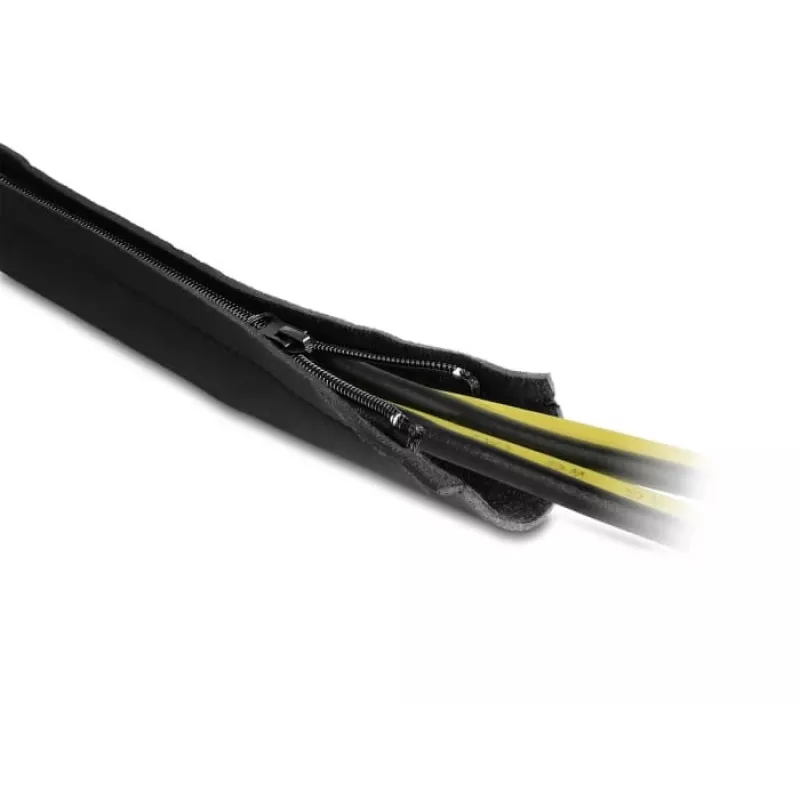DeLOCK Cable sleeve neoprene flexible with zip 1.5 m x 100 mm black