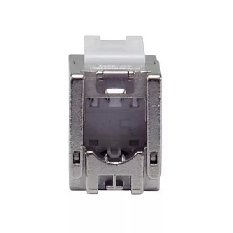 Shielded Cat.6A Slim Keystone Jack, EQUIP 767223, Toolfree, RJ-45, Flat, Silver, 8 pcs