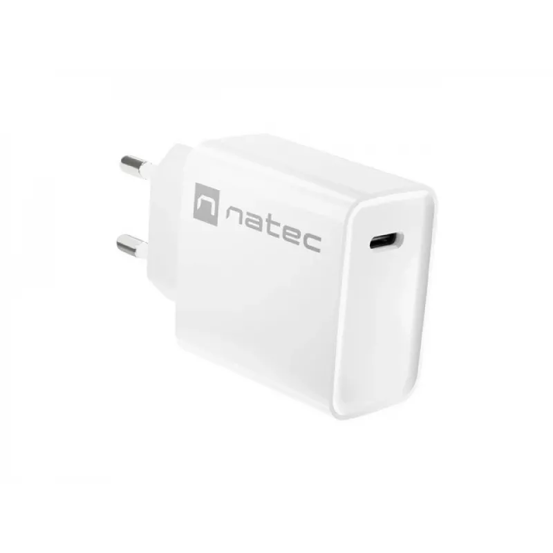 Indoor USB-C Fast Charger NATEC RIBERA 12V 20W Quick Charge 3.0 White