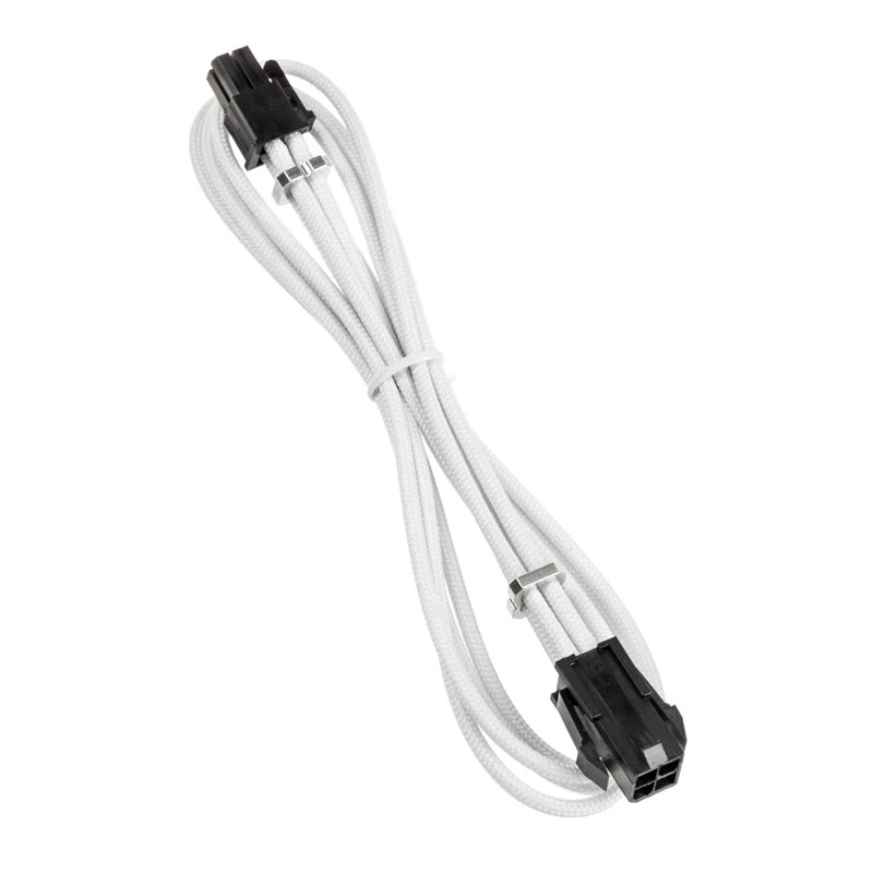 BitFenix Alchemy 4-Pin-ATX12V-Extension Cable, 45 cm, sleeved - White