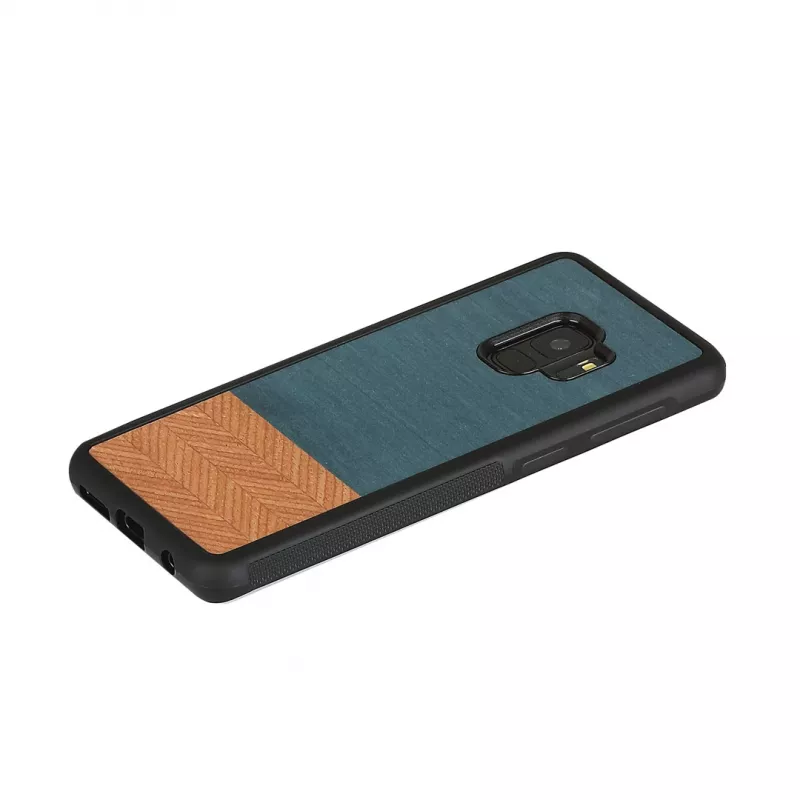 Smartphone case man and wood for Samsung Galaxy S9 denim black