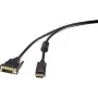 DisplayPort to DVI-D Dual Link Video Cable Renkforce 1404070, 1.8 m