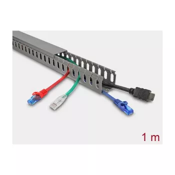 Wiring channel DELOCK 22029 40×40 mm, length 1 m, grey