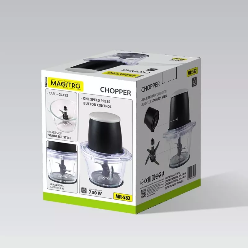 Maestro food chopper MR-582 750W electric countertop chopper