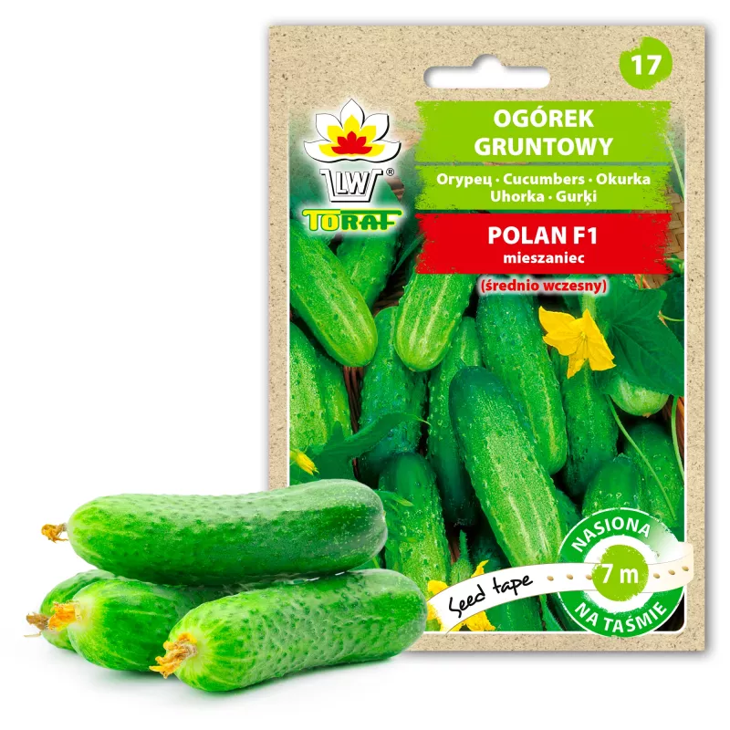 Polan F1 Cucumber PNOS Seeds on Tape, 6m Tape