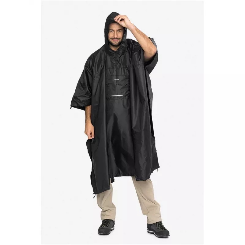 Adult Rain Poncho VIKING Vesper Backpack Black UNI