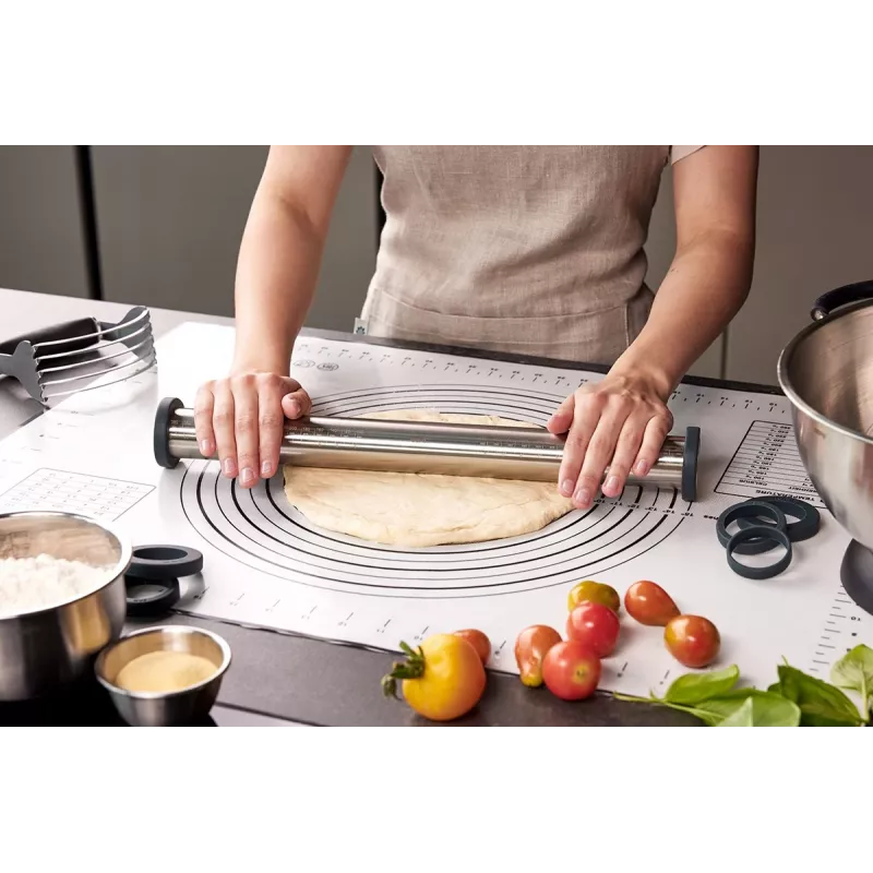 Silicone and stainless steel GEFU Rego kitchen mat 397×55×55 mm smooth surface