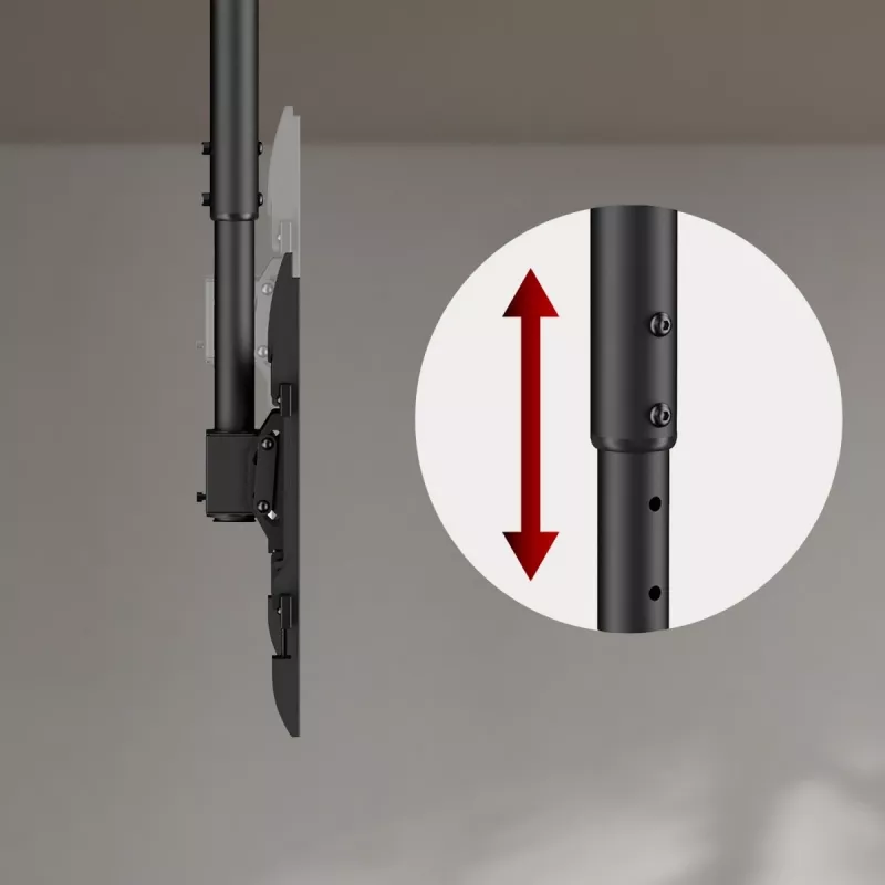 Ceiling TV mount MACLEAN MC-112B, max load 60 kg, adjustable tilt and rotation