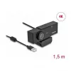 Webcam DeLOCK 96400 8 MP 3840 x 2160 pixels USB 2.0 Black