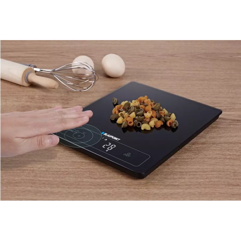 Electronic Kitchen Scale BLAUPUNKT FKS701 — tempered glass, 15 kg, 1 g accuracy, touch display