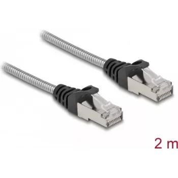 Network Cable DeLOCK RJ45 Cable Cat.6A U/FTP 2m Silver