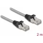 Network Cable DeLOCK RJ45 Cable Cat.6A U/FTP 2m Silver