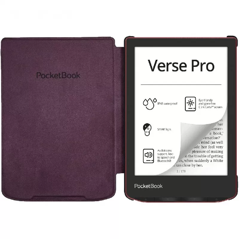 Folio Case for 6 inch e‑book readers PocketBook Shell — Black/White, 112×160×12.5 mm