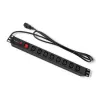 Qoltec 53998 Power strip for RACK 19 | 1U | 10A | PDU | 8xIEC C13 | 2m