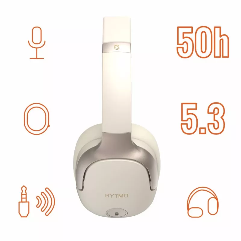 Headphones Manta HDP1001CR Rytmo Elegance Cream
