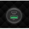 Car charger Unitek P1400A with USB-C and USB-A, 38W, Quick Charge 3.0, input 12–24V, black