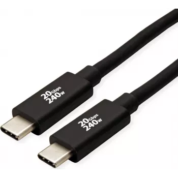 ROLINE USB4 Gen2x2 20Gbit/s Cable C-C ST/ST 240W 3m - Cable - Digital/Data (11.02.9088)