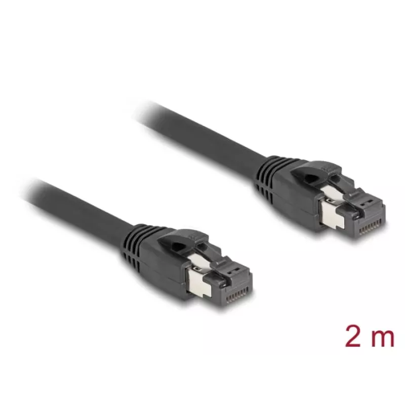 DeLOCK RJ45 Network Cable Cat.8.1 S/FTP 2m 40Gbps Black