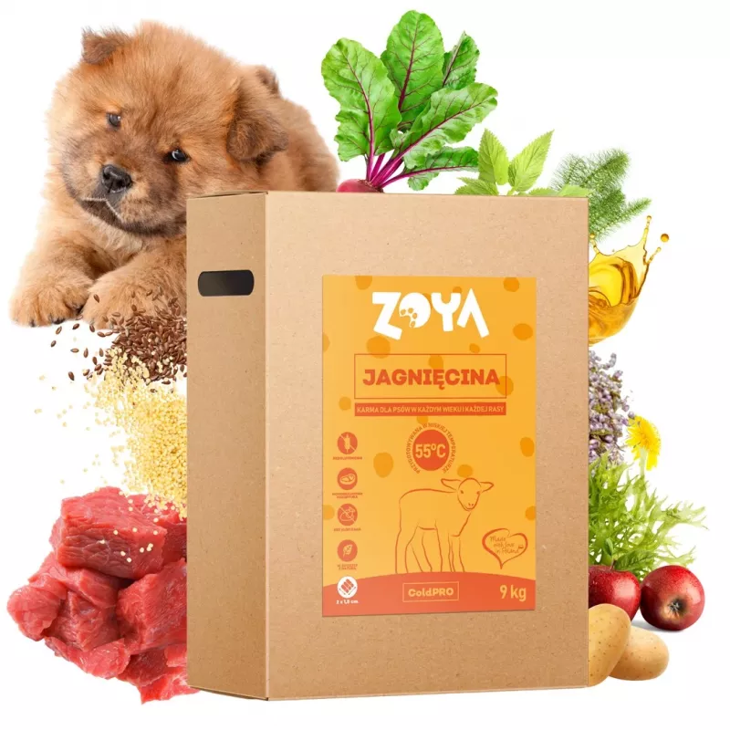 Dry dog food ZOYA ColdPRO Lamb 9 kg — adult maintenance formula, 26% protein, 9.5% fat, gluten‑ and soy‑free