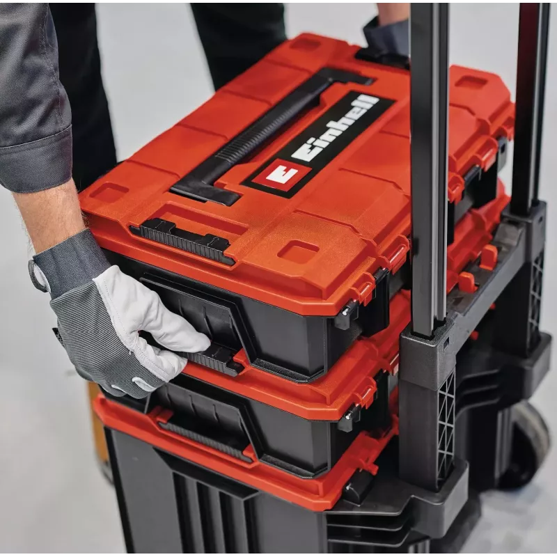 Tool Case Einhell E-Case Tower Black Red Polypropylene Heat Splash Resistant
