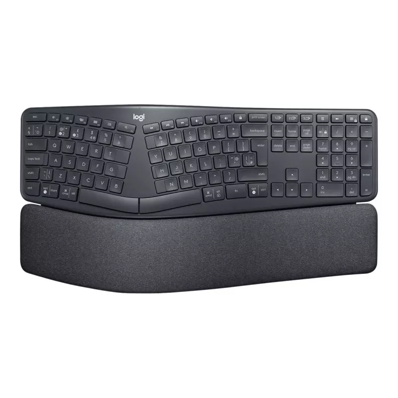 Logitech ERGO K860 - Keyboard - Wireless - 2.4 GHz, Bluetooth 5.0 - QWERTY - GB - Graphite