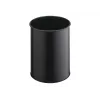 Waste Container Round Polyester Steel Black Durable 330101