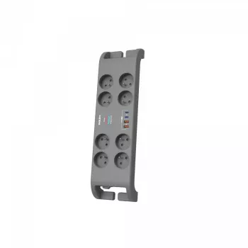 Power strip surge protector Philips with 8 sockets and 4×USB
