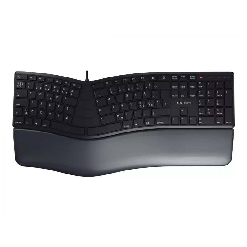 CHERRY KC 4500 ERGO keyboard Universal USB QWERTY Nordic Black
