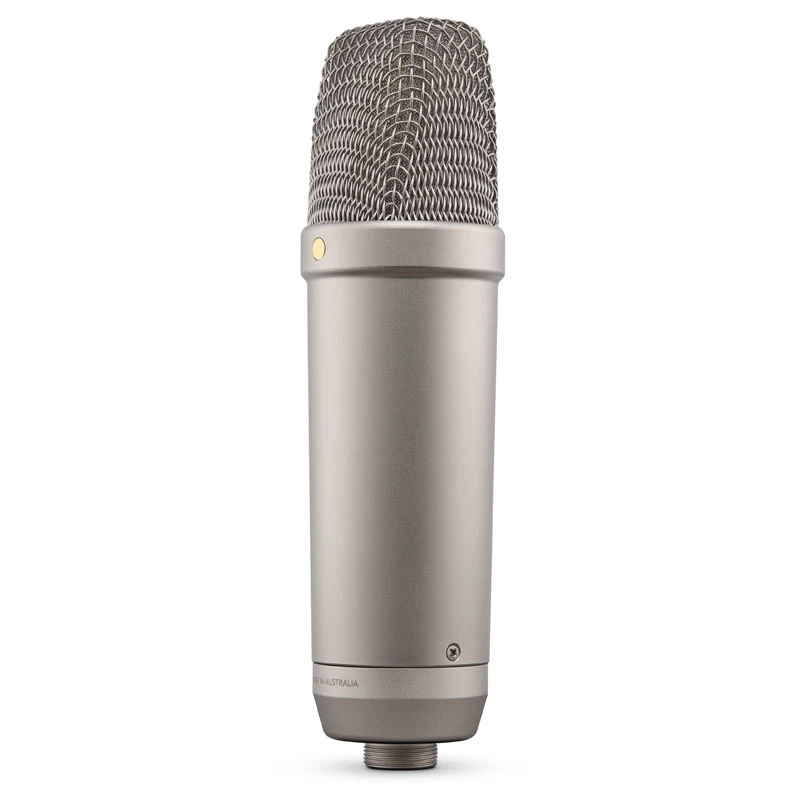 Studio condenser microphone RØDE NT1‑A 5th Gen — cardioid, XLR/USB, 24/32‑bit, up to 192 kHz, max SPL 142 dB, silver