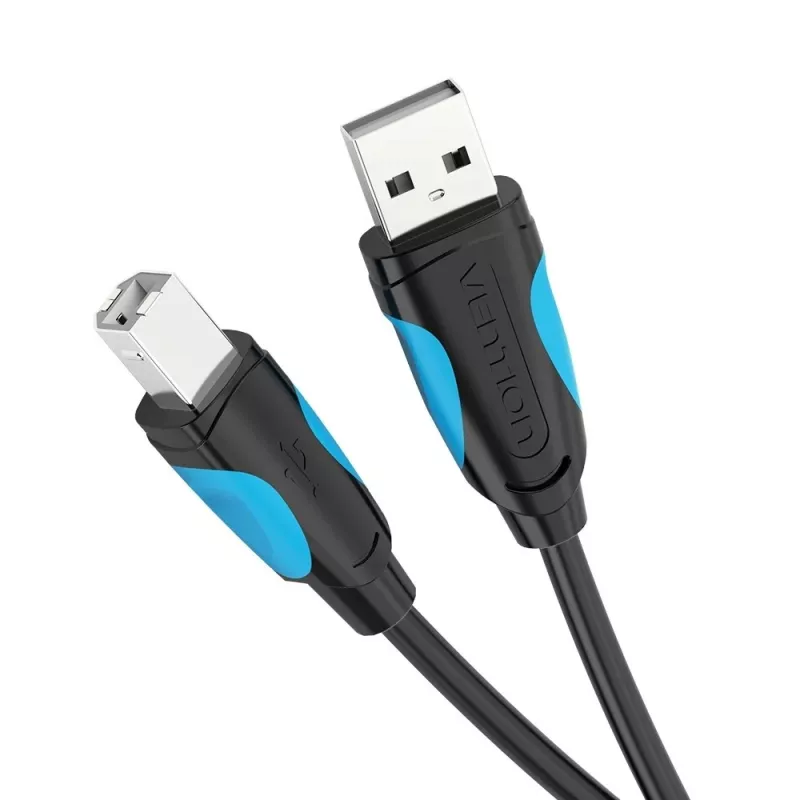 USB 2.0 A to USB-B cable Vention VAS-A16-B500, 5 m, black, male-to-male, 480 Mbps