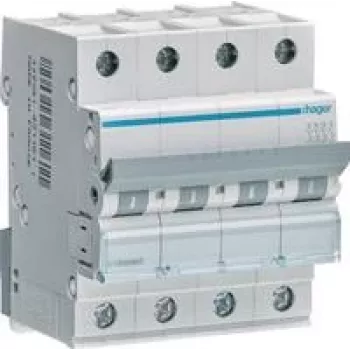 Hager Miniature Circuit Breaker 4pol. C-25A, 6kA MCN425 (MCN425)