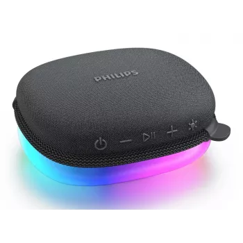 Bluetooth speaker Philips TAS2307BK/00 with integrated lights, wireless audio playback