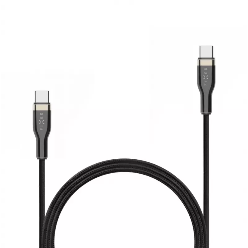 USB-C to USB-C cable FIXED FIXDB-CC2-BK — 2 m, 100W, fixed non‑detachable