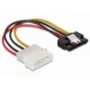 SATA HDD Cable DeLOCK 60120 4pin male with metal clip straight 0.12m