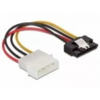 SATA HDD Cable DeLOCK 60120 4pin male with metal clip straight 0.12m