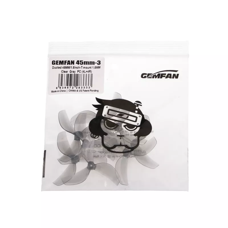 Gemfan 45mm Three-blade Propellers Grey | Drone Propellers | 8 pcs