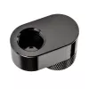XSPC Rotary 14mm Offset G1/4 Fitting, Chrome Black - angled rotary connector for water cooling
