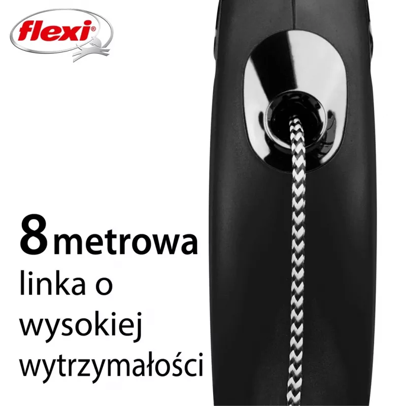 Flexi New CLASSIC 8 m Black Dog Retractable lead