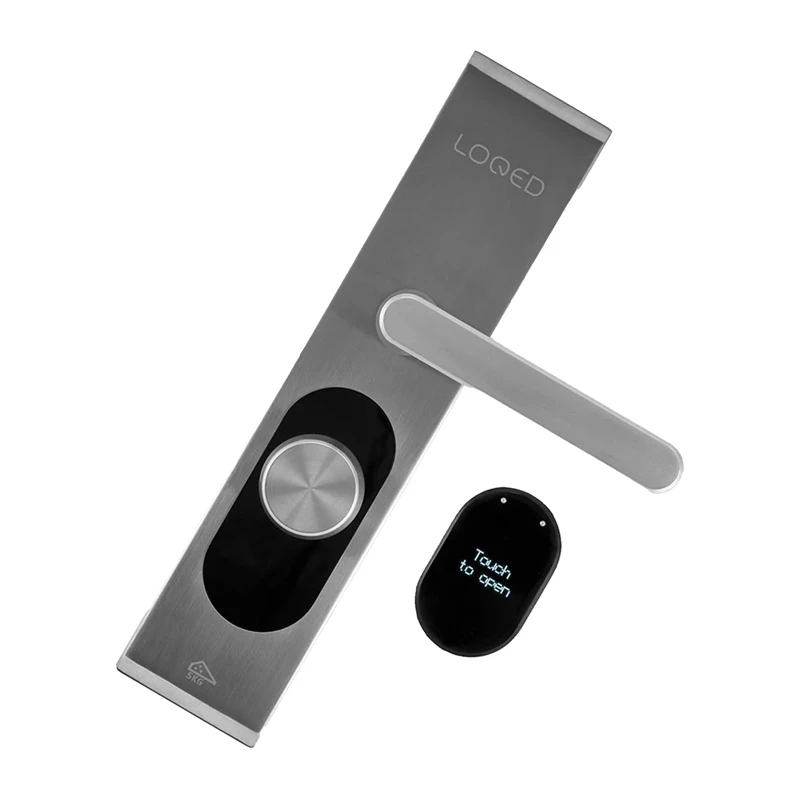 Smart door lock Shelly LOQED Touch Stainless Steel keyless entry, touchpad operation, smart home integration