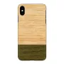Smartphone case man and wood for iPhone XS Max — bamboo forest wooden back, protective shell