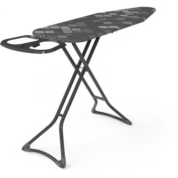 Full-size ironing board PROMIS PKD80 COMFORT PLUS — standard size, grey, foldable, iron holder
