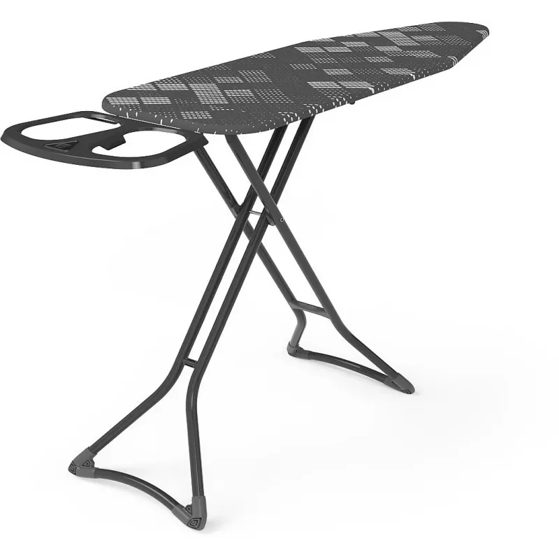 Full-size ironing board PROMIS PKD80 COMFORT PLUS — standard size, grey, foldable, iron holder