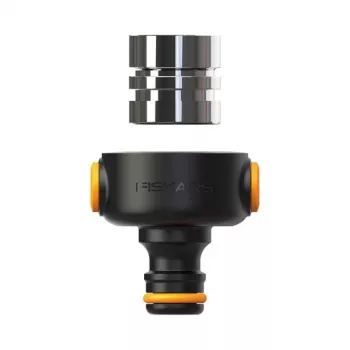 Fiskars 1027062 water hose fitting Hose connector Metal Black, Orange, Silver 1 pc(s)