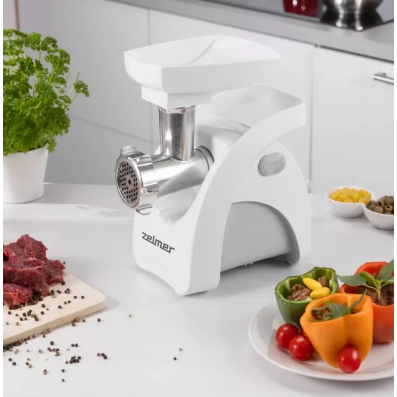 Zelmer ZMM9801B mincer 2200 W Stainless steel, White