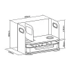 Desk organizer with drawer and wireless charger Ergo Office, white, max. 10kg, ER-441