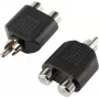 SpeaKa Professional RCA Audio Y-Adapter [1x RCA-Plug - 2x RCA-Socket] Black (SP-7870160)