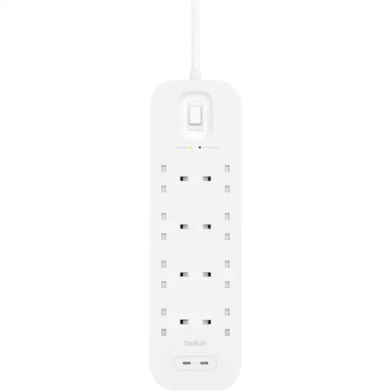 Surge Protector SurgePlus 8x schuko 2xUSB-C 900J 2m